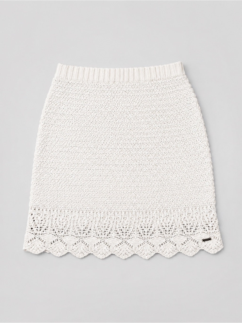 Hollister Women's White Crochet Knit Mini Skirt Size
Medium Double Layer Lined - Picture 2 of 7